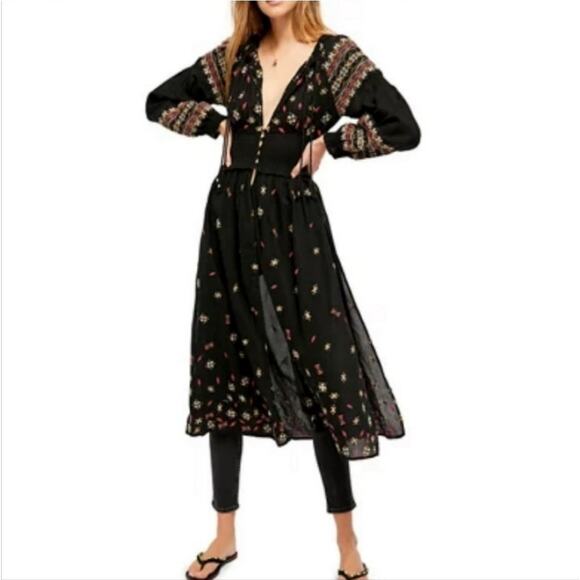 NWT Free People Mykonos Embroidered Dress - Picture 10 of 11